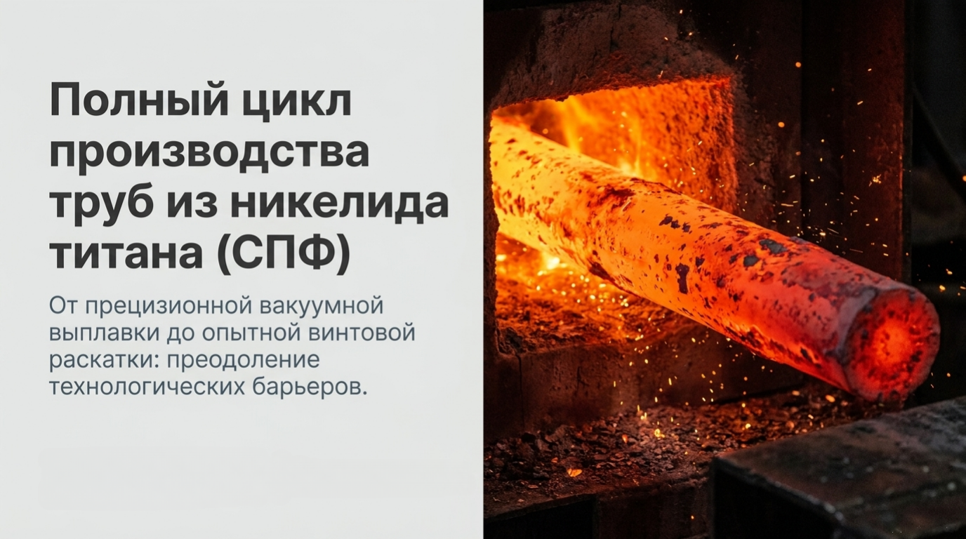 Полный цикл производства труб из никелида титана